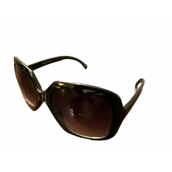 Women\'s Black Plastic Sunglasses, Large Cat Eye main image 5